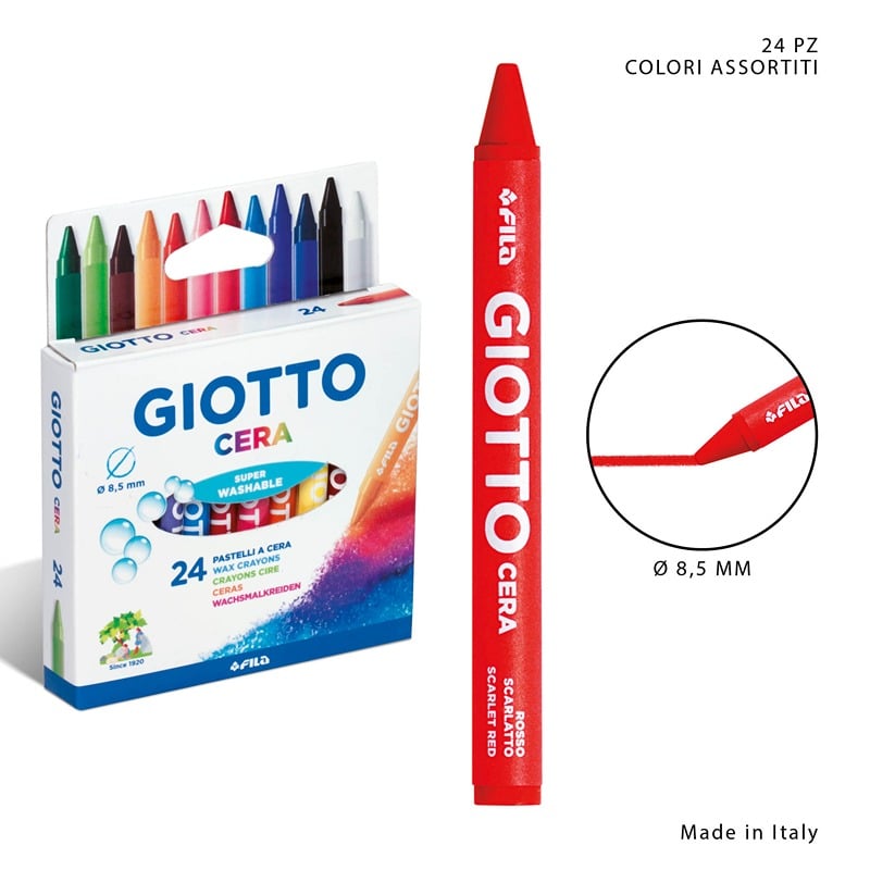 Giotto pastelli a cera 24 pz