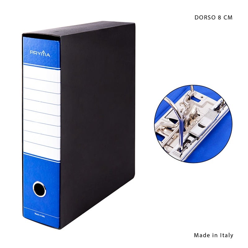 Raccoglitore Documenti Da Ufficio Azzurro 8CM
