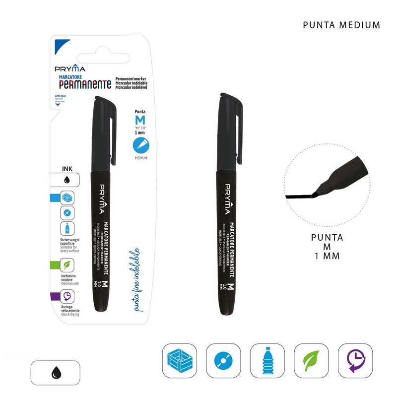 PRYMA MARCATORE INDELEBILE PUNTA M 1PZ NERO BL.